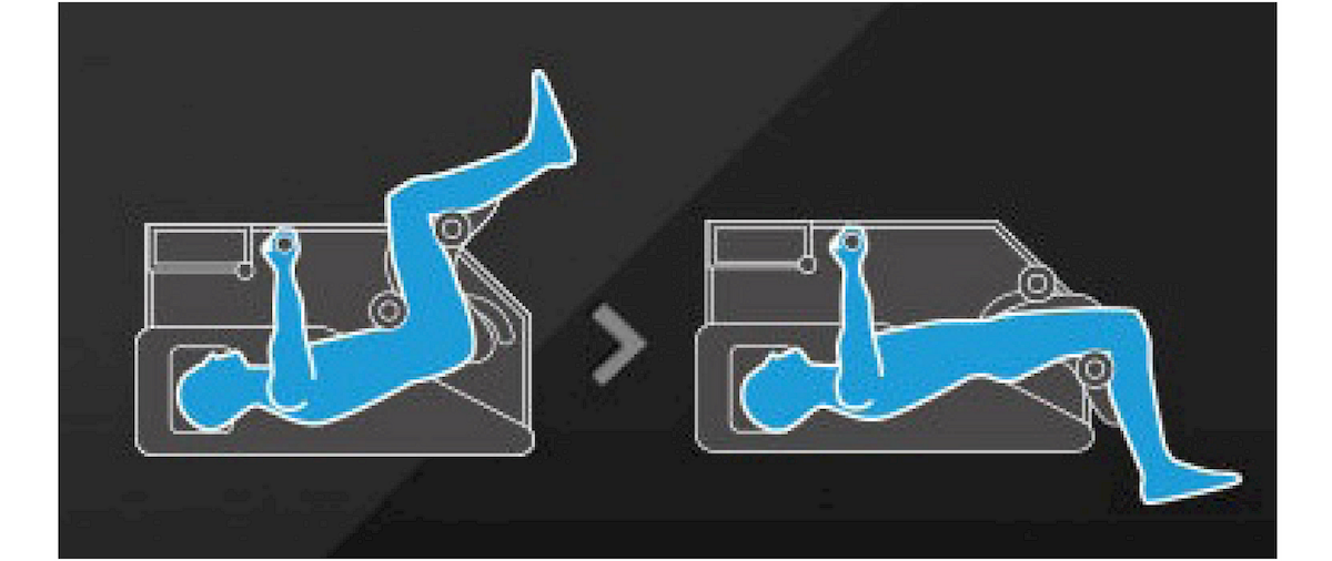 Illustration of using A1 hip extension machine
