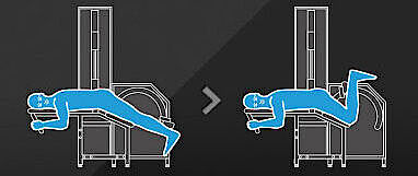 Illustration of using B5 prone leg curl machine